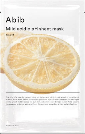弱酸性pHシートマスクゆずピット